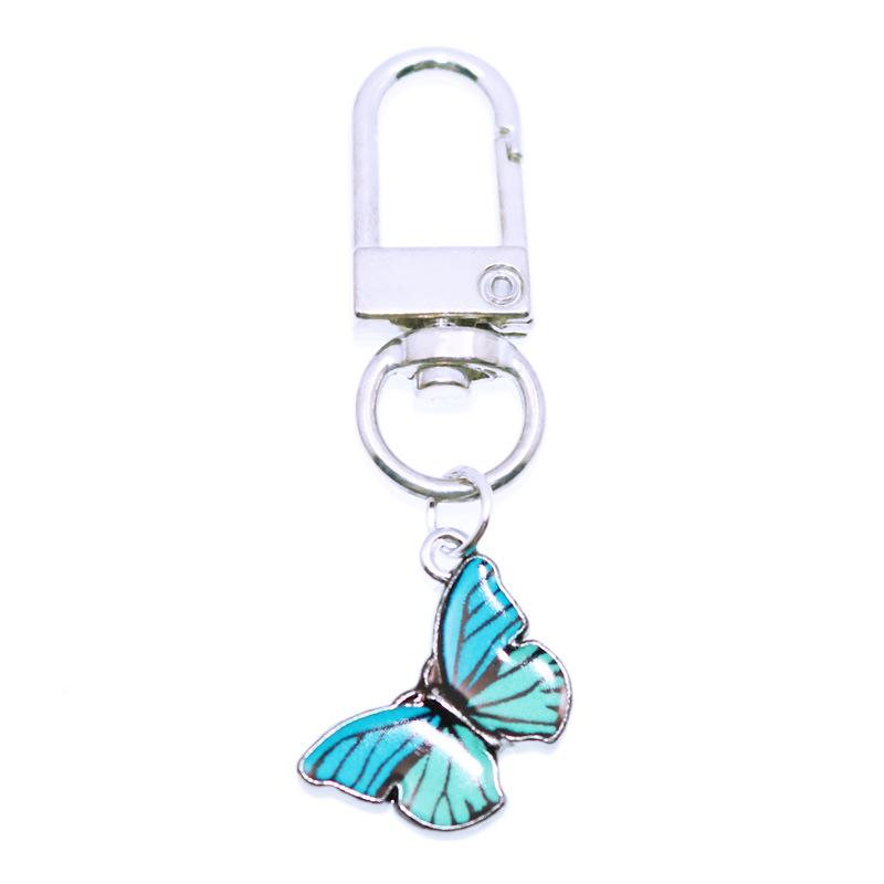 Cute Colorful Butterfly KeyChains Bag Charm Cell Phone Accessory Preppy Schoolbag Pendant Key Rings Christmas Xmas Jewelry Gifts