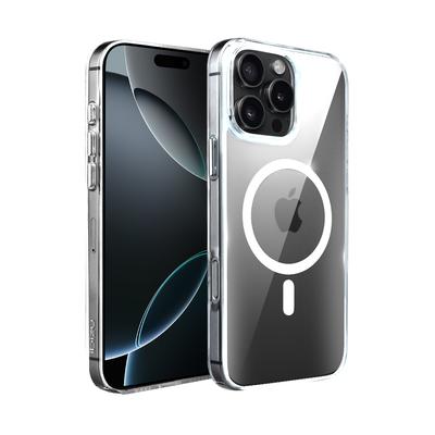 Case For Iphone 16 Pro Ibiza Crystal Clear Glass With Magsafe, Glass Back 9H, Transparent