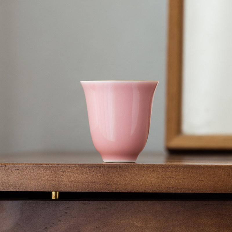 Raw ore color glaze handmade tea cup offering red master single cup smelling cup high temperature kung fu tea set teacup