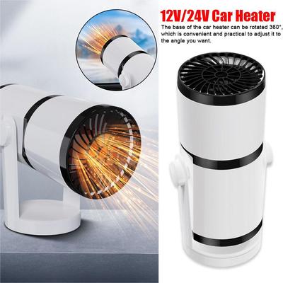 12V/24V 150W Winter Auto Heater Car Windshield Defrost Degree Defogger Heater Air 360 Fan Heating Rotating Electric Foldabl W8F5