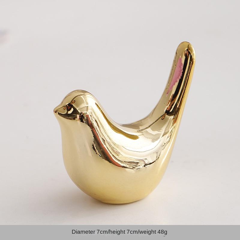 Ceramic Creative Elephant Rabbit Home Bedroom Makeup Desk Ring Necklace Jewelry Rack Ornament Animal Showcase Small Ornament