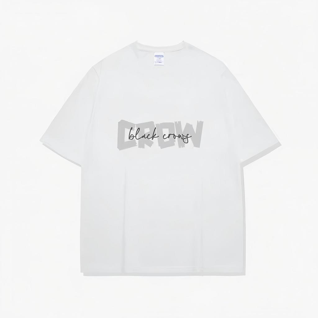 2026  summer simple text design trendy brand printing short-sleeved retro street T-shirt men's and women's short-sleeved T-shirt