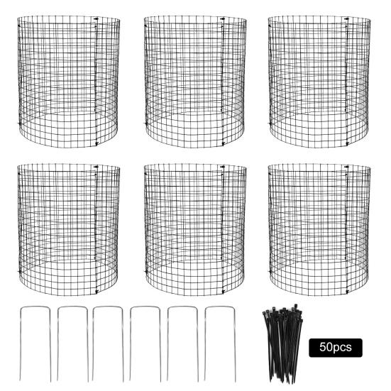 Wire Plant Protector from Animals Plant Protection Cage Set Tree Trunk Protector with Ground Stakes Ties for Garden Protection Keep Rabbit Fox Out