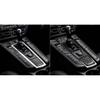 Real Premium Carbon Fiber Car Center Console Gear Shifter Electronic Handbrake Panel Cover Trim Soft Sticker Set Compatible with Porsche Macan