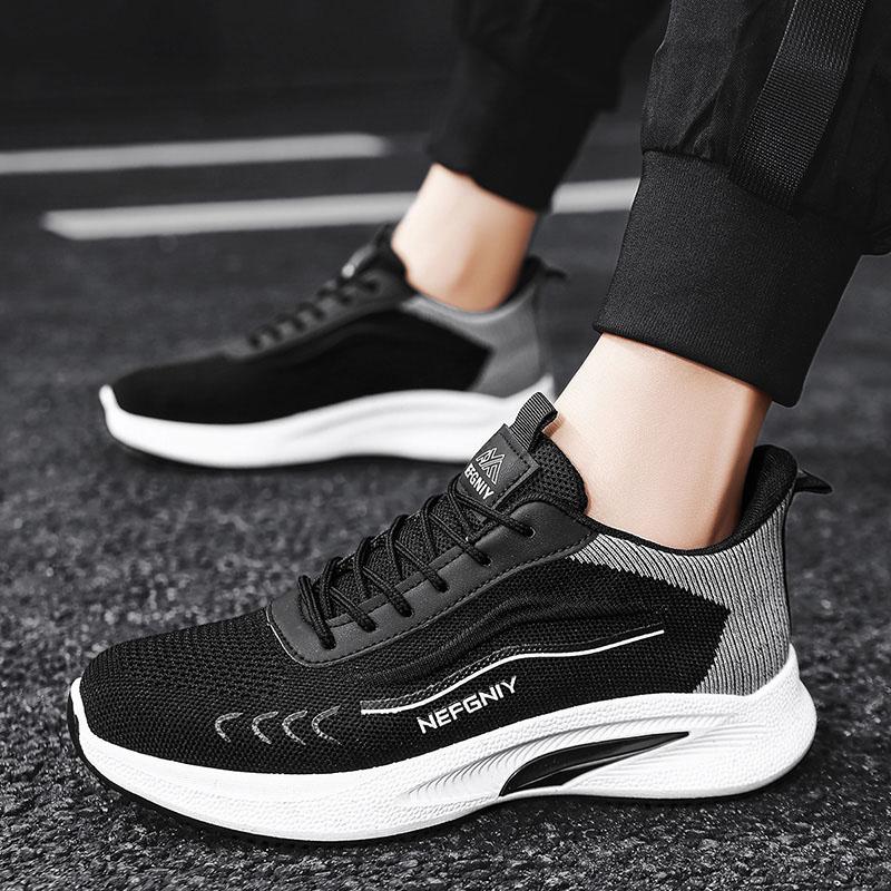 Fashion Men Mesh Breathable Platform Sneakers Summer New Trendy Versatile Lace-up Running Shoes Lightweight Training Tenis Shoes 2025
