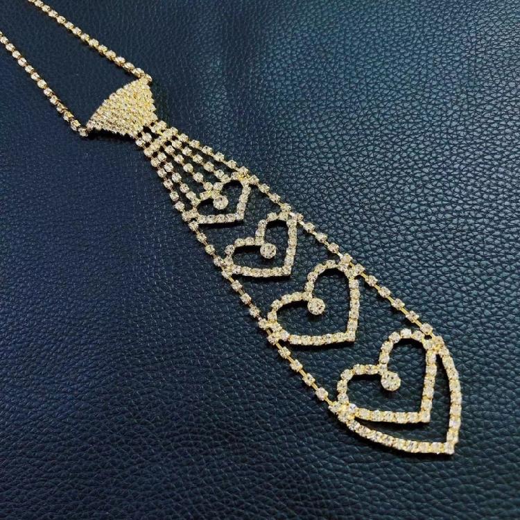 Atemberaubende Strass-Krawattenkette Moderne Stadt-Trend-Halskette Pailletten-Krawatte für Hochzeiten und Firmenveranstaltungen