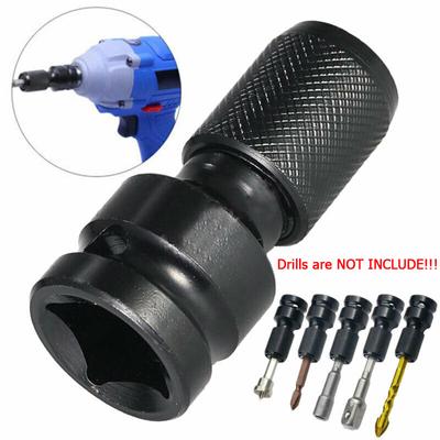 1/2-Zoll-Antrieb auf 1/4-Zoll-Sechskant-Bohrfutter-Wechsel-Stecknuss-Adapter für Schlagschrauber