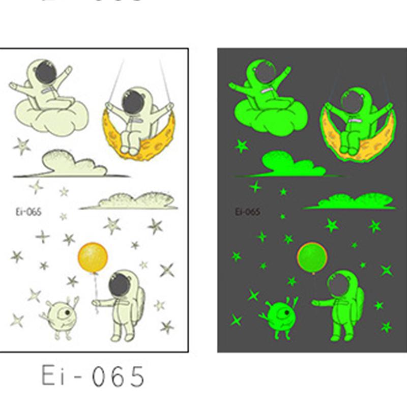 

[Боди-арт татуировка] Детская мультяшная светящаяся наклейка Водонепроницаемые детские мультяшные светящиеся часы-тату-наклейки 120*75 мм Ei065