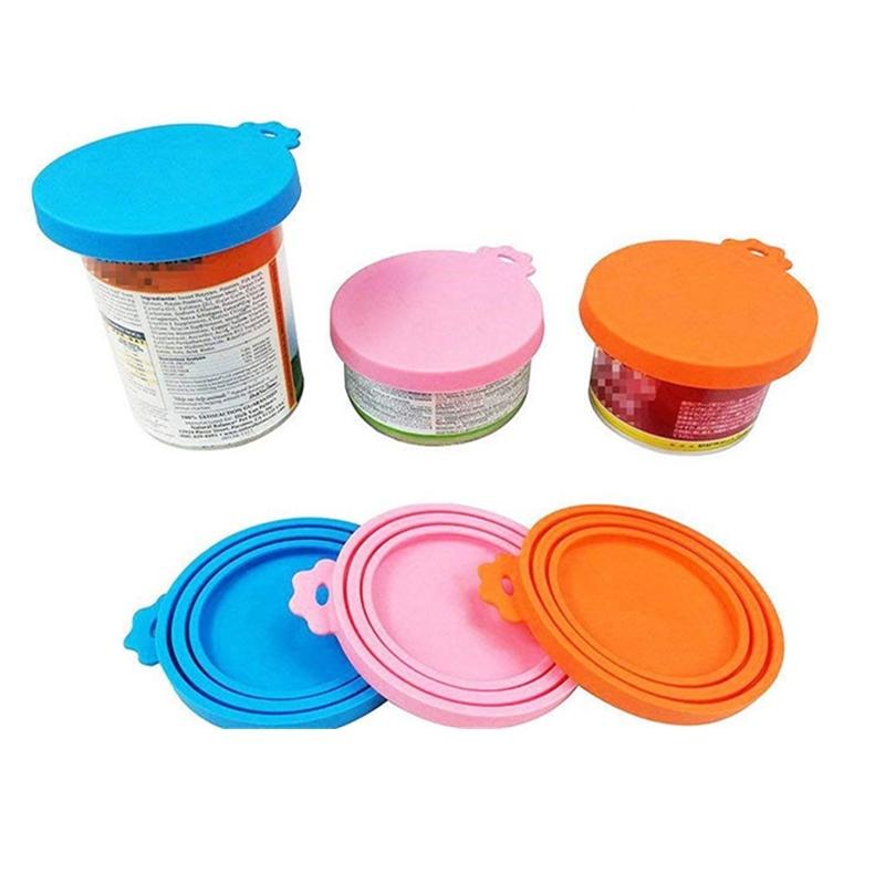Reusable Silicon Magic Lids Universal Lid Cat Dog Pet Food Wrap Bowl Pot Lid Silicone Cover