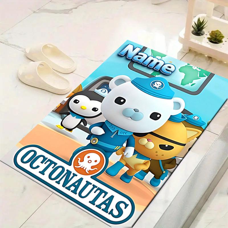 Custom Name Octonauts Underwater Cartoon Characters Carpet for Playroom Bedroom Living Room Sofa Home Decor,kids Game Area Rug Non-slip Floor Mat