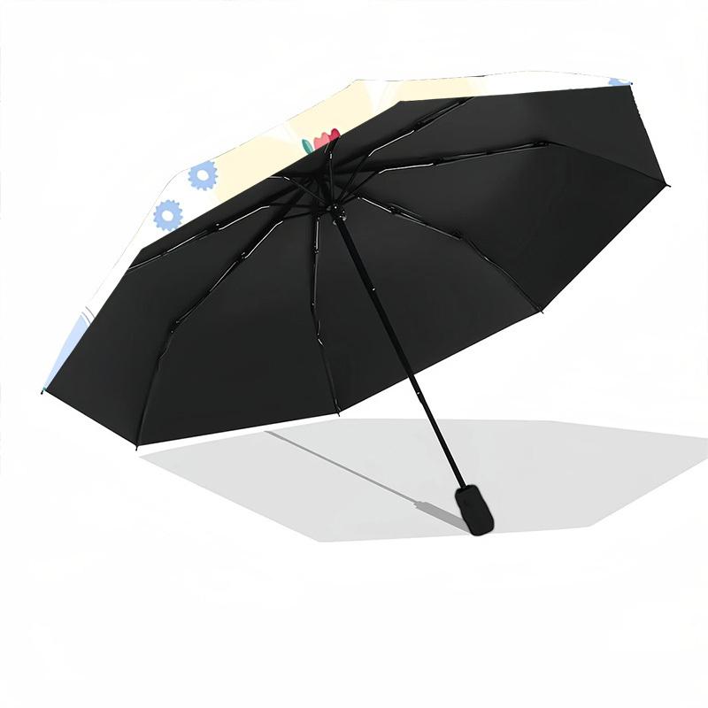 1pc Floral Pattern Automatic Opening/Closing Umbrella with Operation & Windproof Canopy yy260311044
