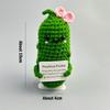 Handmade Emotional Support Pickle Positive Cucumber Dolls Home Decoration Funny Kawaii Yarn Knitting Gifts Living Room Decor