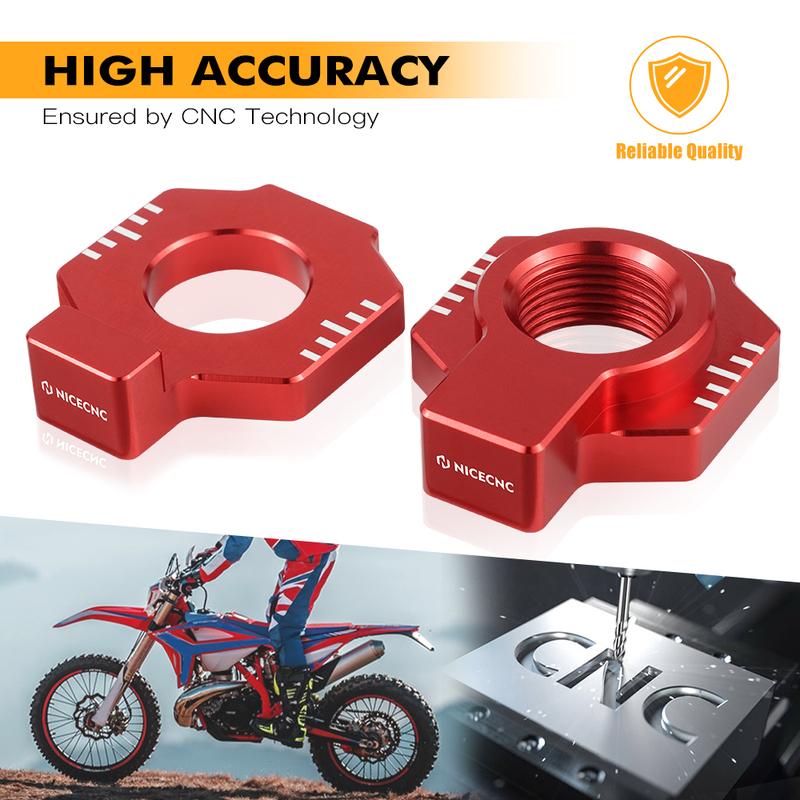 For Beta RR 300 2013-2024 Chain Adjuster Rear Axle Blocks For Beta RR 125 250 350 390 430 480 Enduro Racing X-Trainer 300
