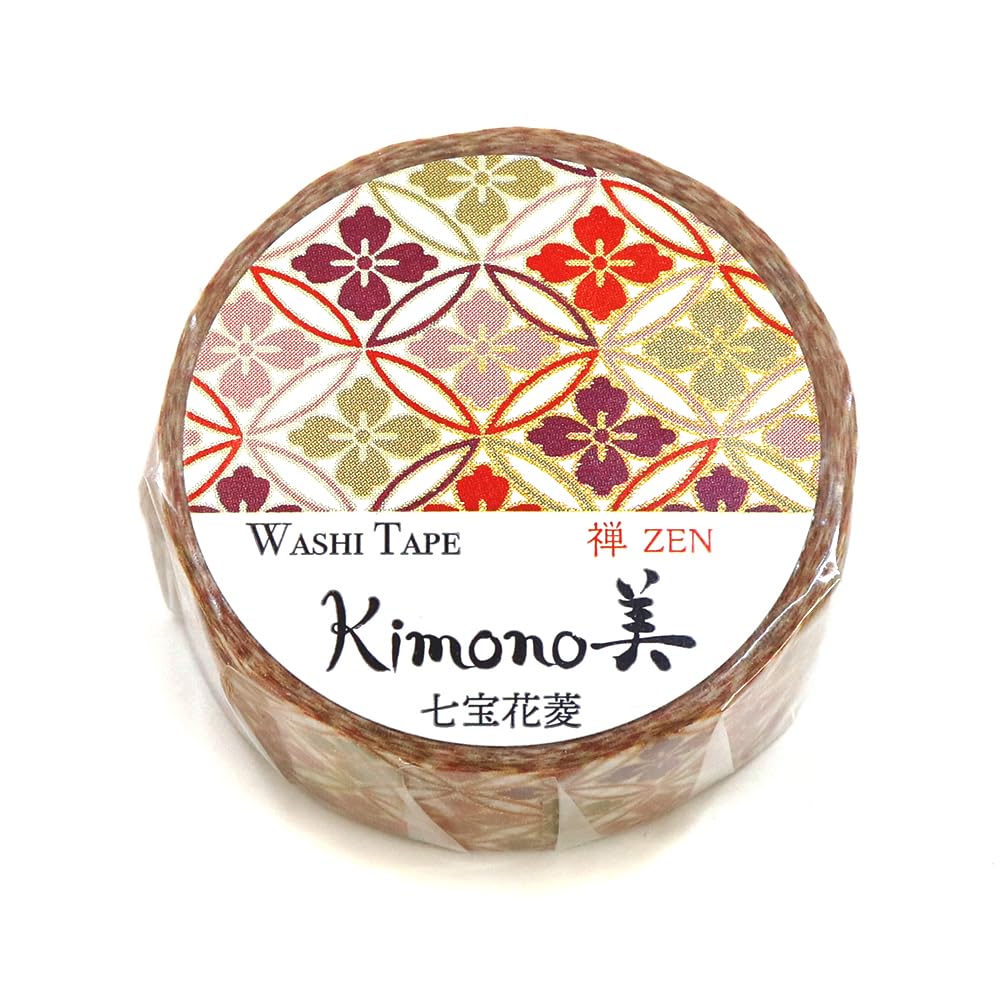 Kimono Beauty Masking Tape Shippo Hanabishi Pattern GR-3051