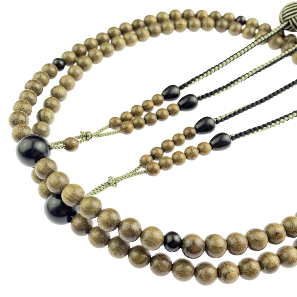 Myorenka Shingon Sect Authentic Prayer Beads for Natural Wooden 108 Divided Ebony Beads Bag Prayer Amulet Prayer Wooden Prayer Amulet Prayer Ancestor
