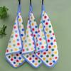 5Pcs Dish Towel Rainbow Dot Coral Velvet Rags Super Soft Absorbent Microfiber Towels Kitchen Drying Hands Tableware