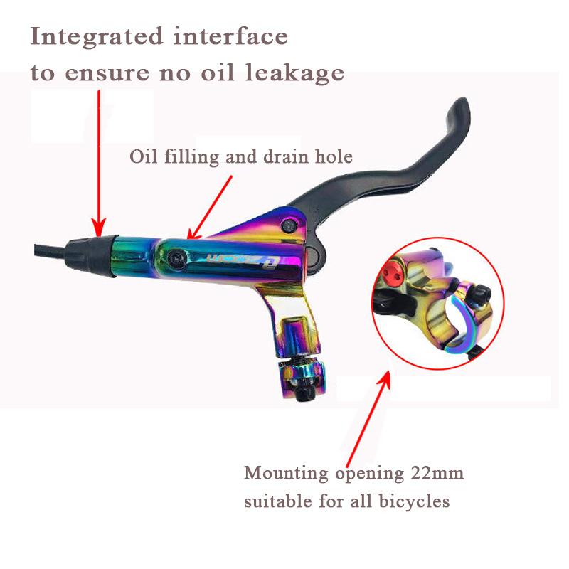 ZOOM Regenbogen Außen-/Innenverlegung Hydraulische Scheibenbremse Fahrrad Vorne + Hinten 900 1500mm Schlauch MTB Bike Öldruckbremsen