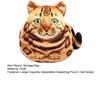 Cat Travel Makeup Bag Drawstring Cosmetic Organizer Cat Design Lay Flat Large Capacity Cosmetic Pouch Gift for Cat Lovers