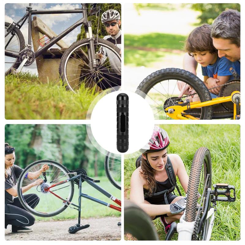 Tubeless Bicycle Tire Tool Kit Tire Repair Fork Reamer with 5Rubber Strips Bike Tool For Road Bicycle Tires Fix Flat or Puncture