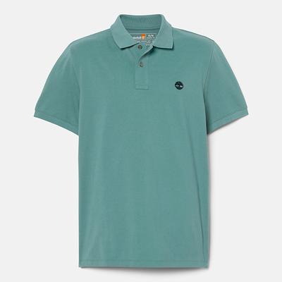 Polo à Manches Courtes Décontracté Business Homme Hauts Bleu-Vert A62T5-CL6