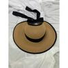 C S In The Room  Free  Ribbon Straw Wide Brim Bonnet Sun Cap 2Color