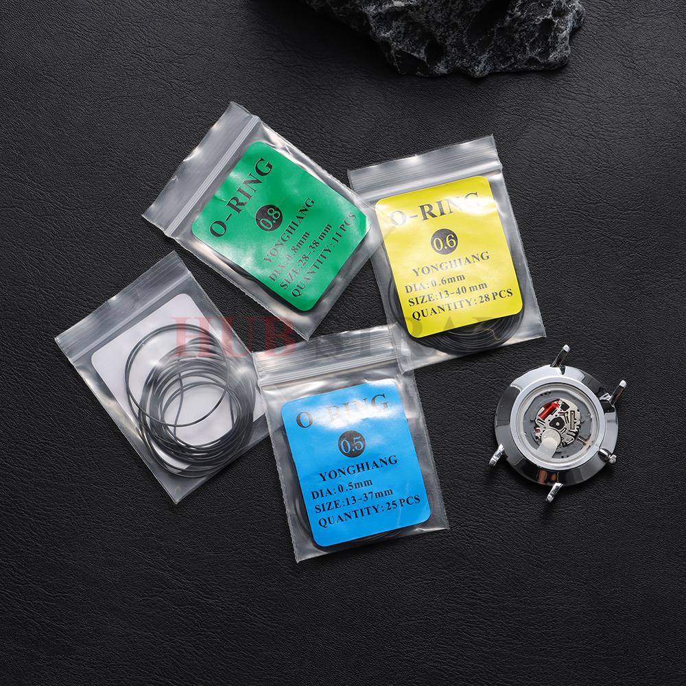 0.5mm/0.6mm/0.7mm/0.8mm O-Ring Watch Gasket Waterproof Rubber Gasket Watch Back Cover Case for Watchmaker Repair Tools Accessory