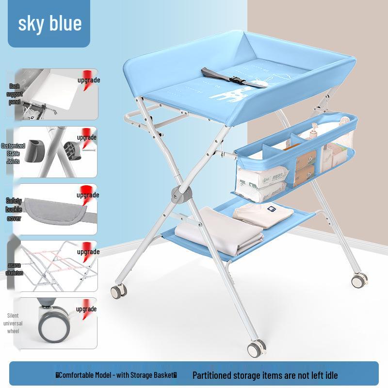 Portable Baby Changing Table: Multifunctional, Foldable & Washable for Diaper Changes and Massages