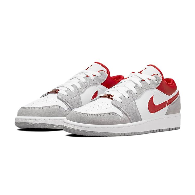 (GS) Air Jordan 1 Low SE 'Light Smoke Grey Gym Red' Kids' DM0589-016