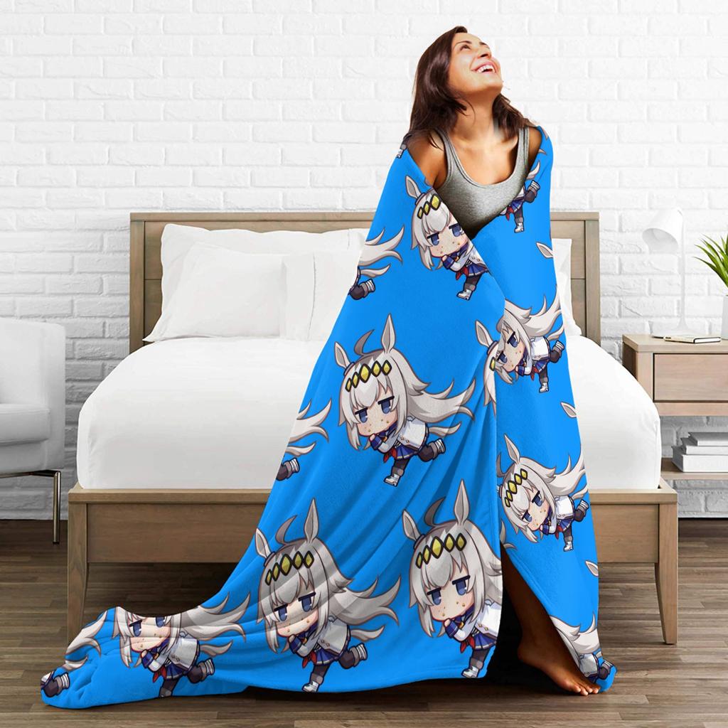 Umamusume Oguri Cap Flannel Blanket Winter Soft Bedding Throws for Kids Home Decor Fashion Bedspread Sofa Bed Cover