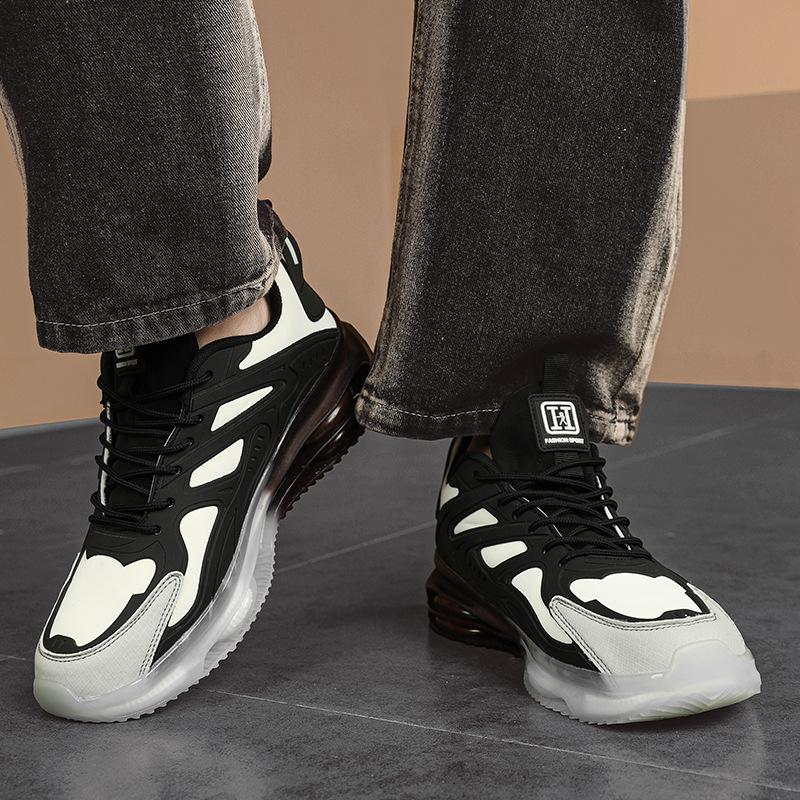 Men's shoes 2025 spring new casual sports shoes shock absorption air cushion heightening running shoes Darth Vader Daddy trendy shoes