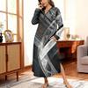 Women's Nightgown Long Loungewear V-neck Nightdress With Pockets