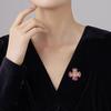 Brooch Crystal Lucky Grass Magnetic Clasp Brooch for Women Luxury Style Neckline Anti-Glare