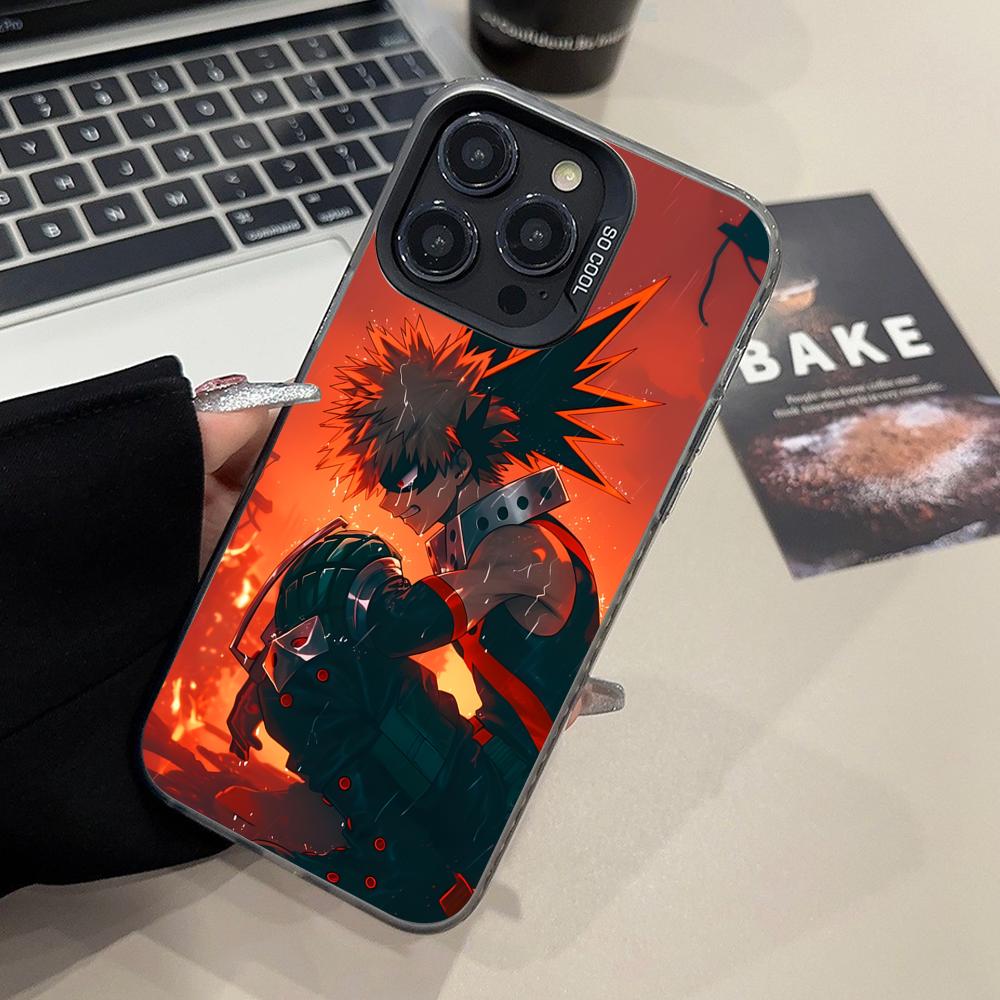 My Hero Academia Bakugo Phone Case for iPhone 17 16 15 14 13 12 11 X XR XS 8 7 Pro Max Plus Translucent Colour Protective Cover