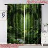 2D Flat Printing 2pcs Curtain Window Curtains Forest Heart Path Digital Printed Polyester Drapes Festive Curtains Perfect for