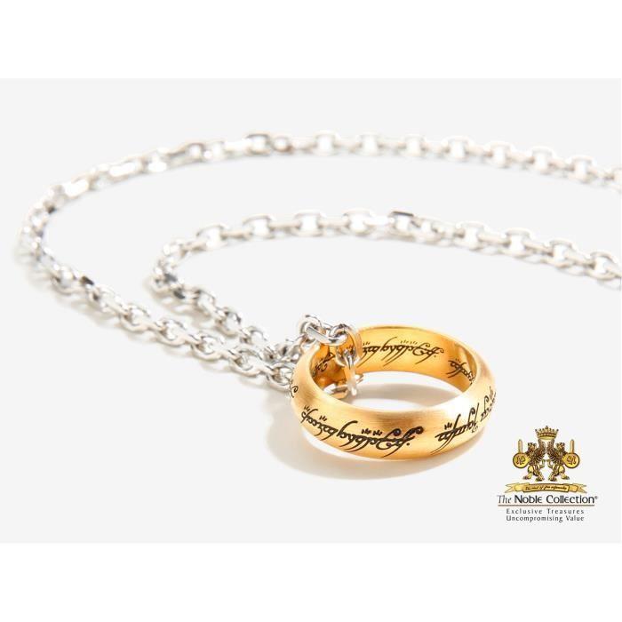 Bijoux - NOBLE COLLECTION - Anneau Unique avec Chaîne - Acier Inoxydable - 60 cm - Coffret Collector