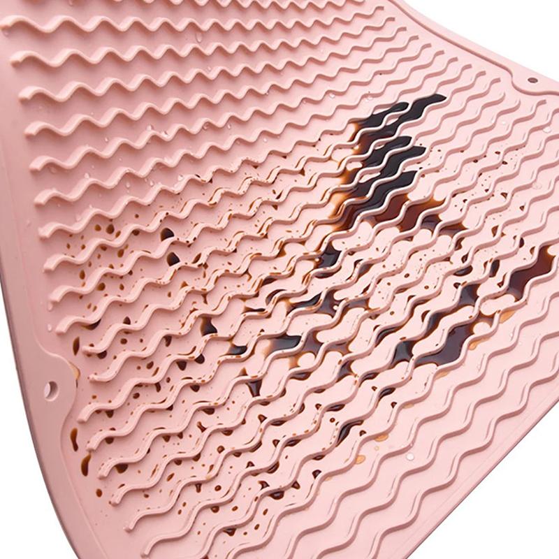 1 pièce pliable séchage isolation thermique caoutchouc souple vaisselle évier tapis table cuisine maison antidérapant séchage vaisselle tapis égouttoir