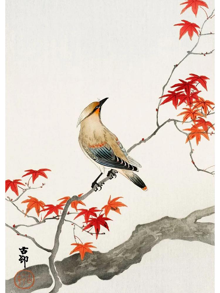 Japan Artist Ohara Koson Classic Artwork Poster Canvas Painting Monkey Goose Flower Birds Wall Art For Living Room Home Decor