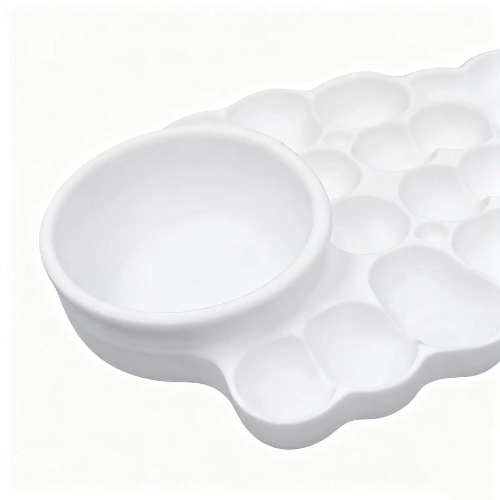 Multiple Compartments Painting Palette Reusable Paint Pigment Tray Color Mixing Pallet  Student