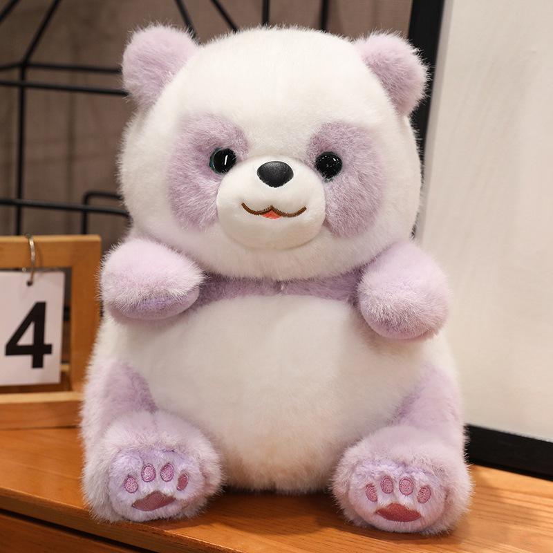 

Мрійливий фіолетово-рожевий плюшевий панда: Заспокійлива лялька кольору небесної блакиті для сну 25cm, 0.37KG