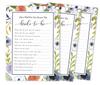 Inkdotpot 50A  FloralA  BingoA  GameA  CardsA  For Bridal Wedding Shower Bachelorette Party Bulk Blank Square Fill In Gift