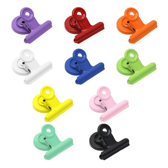 2 stk. Magnetisk Mappe Stærke Metal Mappeklemmer 38 mm Kraftige Køleskabsmagneter til Køleskab Whiteboard Kontor Hjem