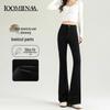 Women's 2025 Spring High-Waisted Micro-Flared Slimming Stretch Black Jeans