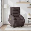 VidaXL Reclining Massage Armchair Dark Brown Fabric 3310270