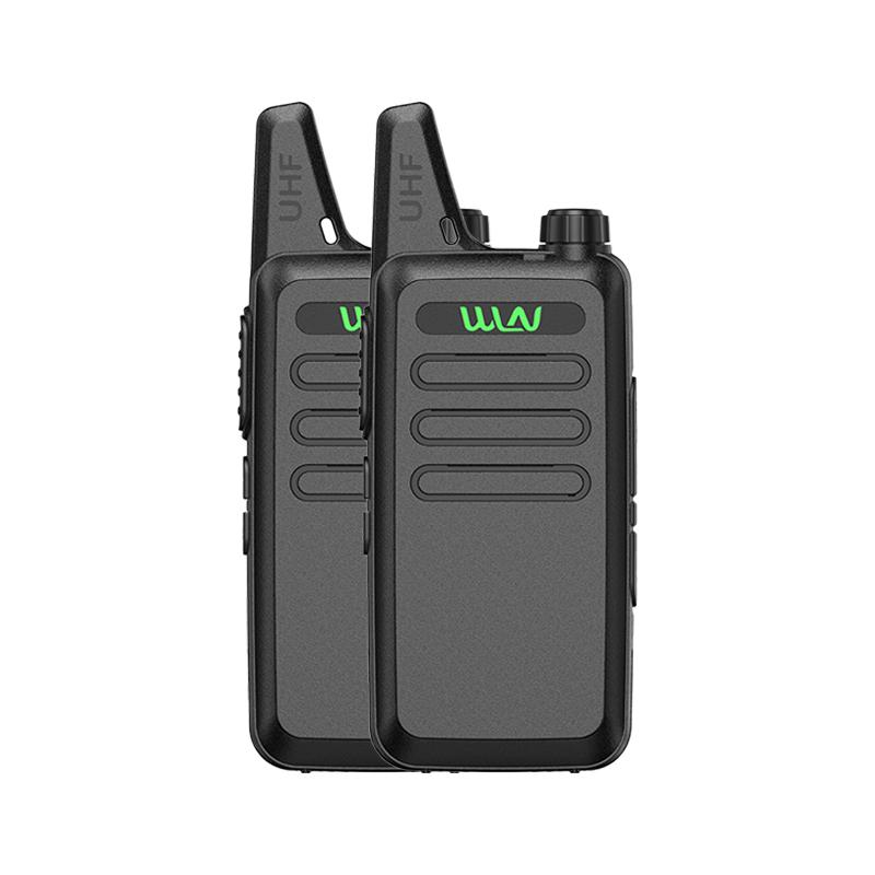 2PCS WLN KD-C1 Mini Walkie Talkie USB Charger UHF 400-470MHz Slim Transceiver 16CH Long Range Ham Two Way Radio Gift Kids KD-C1T