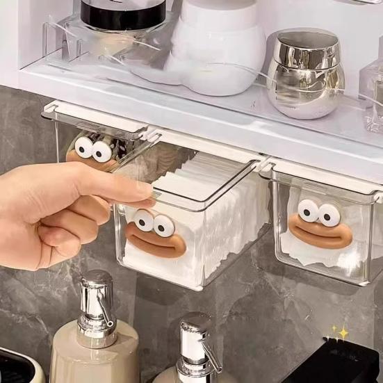 Storage Rack Smooth Pull Transparent Visual Slide Rail Buckle
