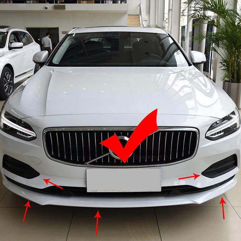 2pcs Chrome Front Fog Light Lamp Lower Bumper Cover Frame Trim Fit for Volvo S90 2017-2019