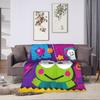 Keroppis Blanket Cute Frog Super Warm Print Plush Throw Blanket For Kids Adult Home Decor Flannel Bedspread Bed Cover