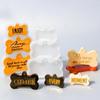 Clear 3-link Dog Bone Label Keychain Silicone Mold for Valentines Gift Craft Handmade Key Chain Accessories Mould