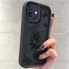 Sketch Rose Flower Design iPhone 14-17 Pro Max Case - Black Groove Edition