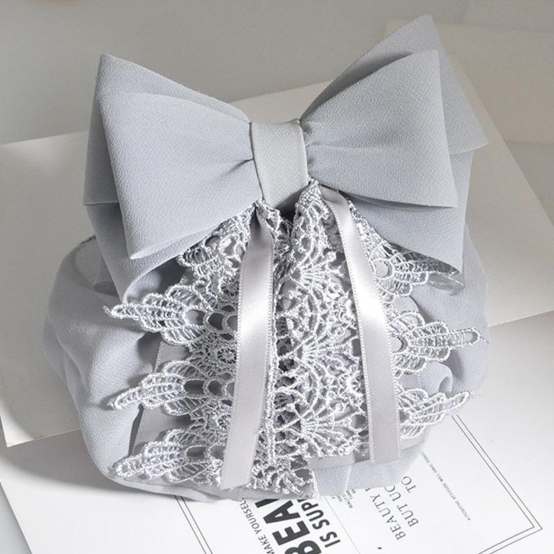 Ручная работа Бант для волос Сетка для волос Бантик Сетка для волос Женская Девочка Кружевная работа Сетка для волос Головной убор Для медсестры Банка Кейтеринг as the picture